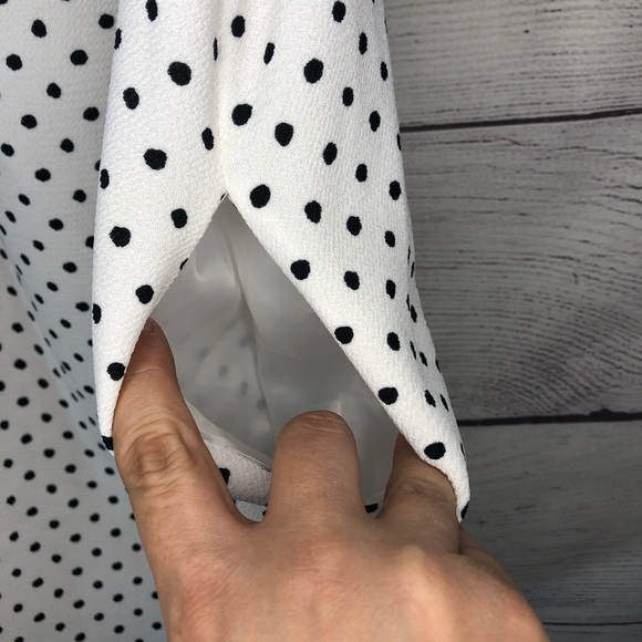 Zara Polka Dot Off the Shoulder Mini Dress Sz Med - Picture 4 of 7